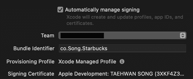 Xcode Code Sigining